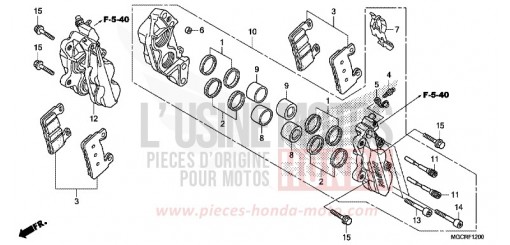 ETRIER DE FREIN AVANT (CB1100CA/CAD/TA/TAD) CB1100CAJ de 2018